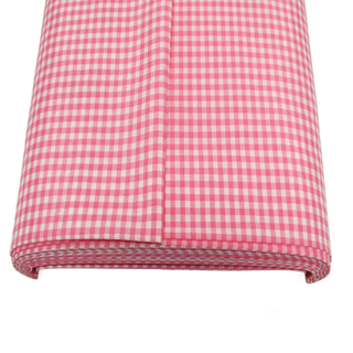Pink, 100% Polyester Gingham Check 1/8- 58" wide; 1 yard