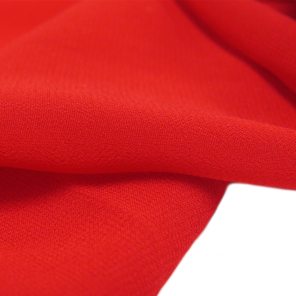 Red, Polyester Chiffon - 58" wide; 1 Yard