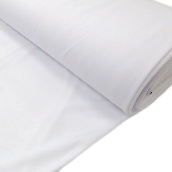 White, Polyester Cool-Max - 60" wide; 1 Yard