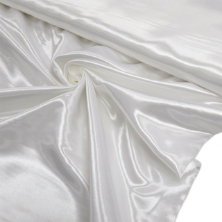 White, 100% Polyester Satin - 58" wide; 1 Yard