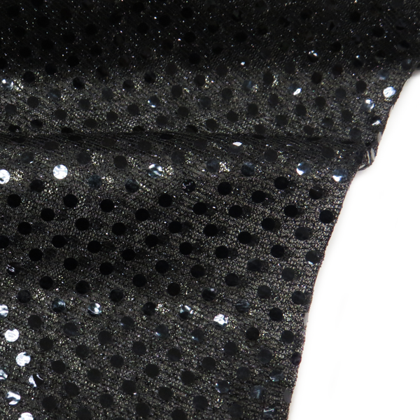 Black, Polyester Sequin - 40" wide; 1 Yard