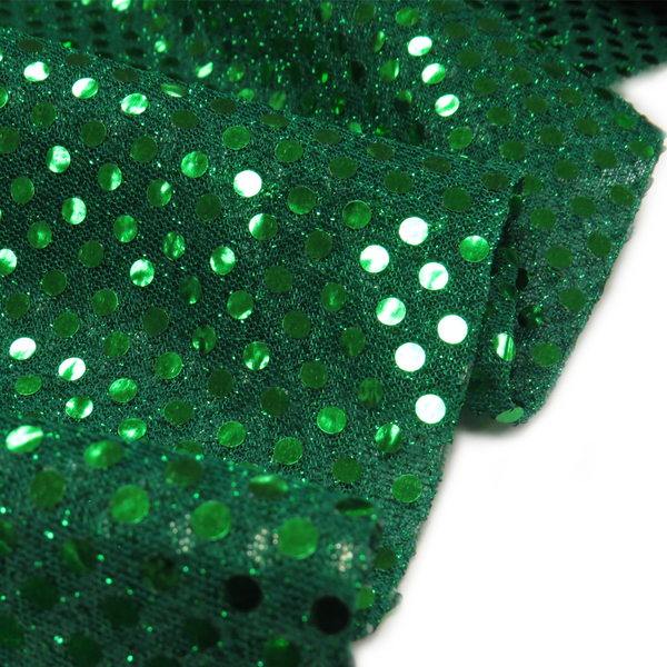 Green, Polyester Sequin - 40" wide; 1 Yard