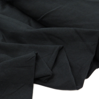 Black - Polyester Spandex Cotton Knit, 60" wide; 1 Yard