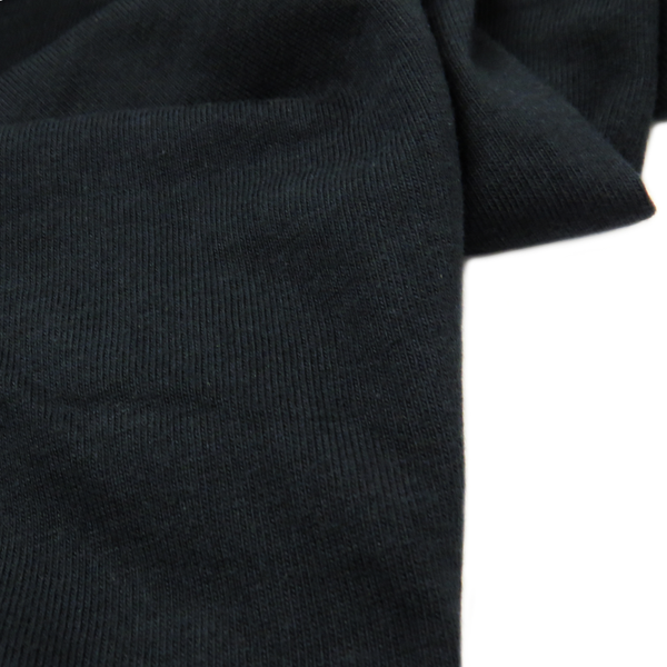 Black - Polyester Spandex Cotton Knit, 60" wide; 1 Yard