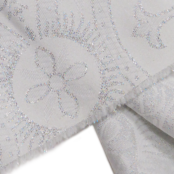 Silver, Polyester/Lurex Liturgia Fabric - 60" wide; 1 Yard