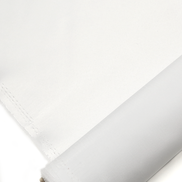 White, Peau de Soie 100% Polyester - 58" Wide- 1 Yard