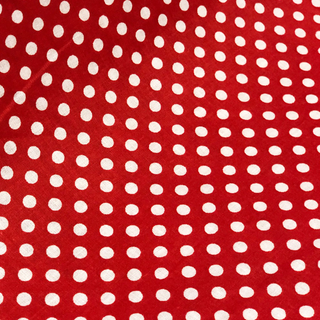 Red and White Polka Dots - 100% Cotton Print Fabric, 44/45" Wide