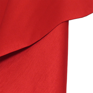 Red, 100% Textured Polyester Shantung - 118" wide; 1 Yard