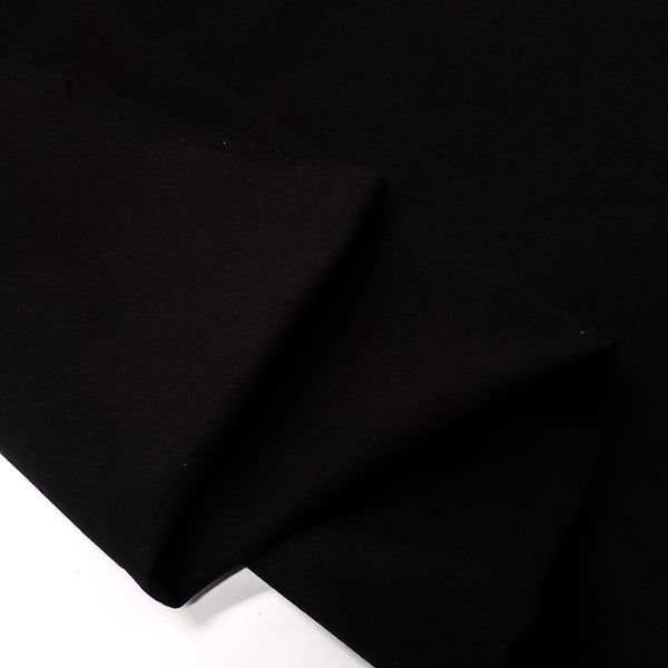 Black, Ribstock Fabric  - 60" wide; 1 yard