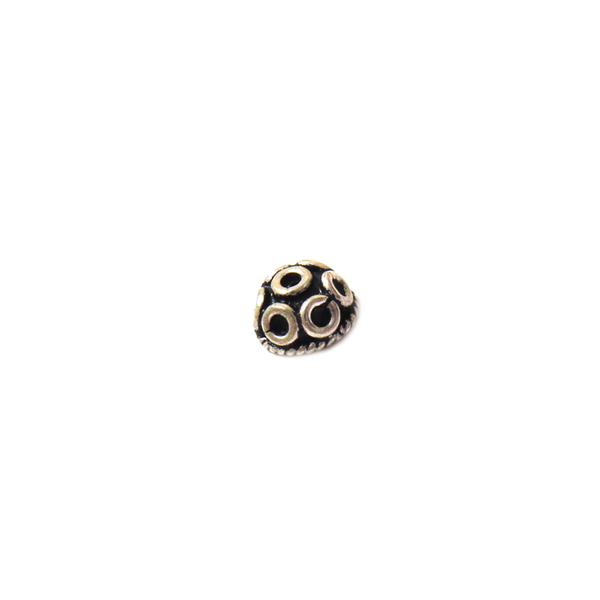 Round End Cap, Sterling Silver, 8x4mm -1 piece