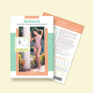 DIGITAL Bernice Reversible Halter One Piece Swimsuit - PDF Swimwear Bikini Pattern - All sizes included
