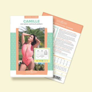 DIGITAL Camille Halter High Waisted Open Back Sexy One Piece - PDF Swimsuit Pattern -All sizes included