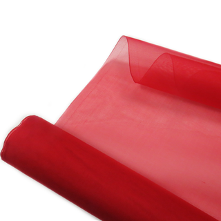 Red, Silk Organza - 54" wide; 1 Yard