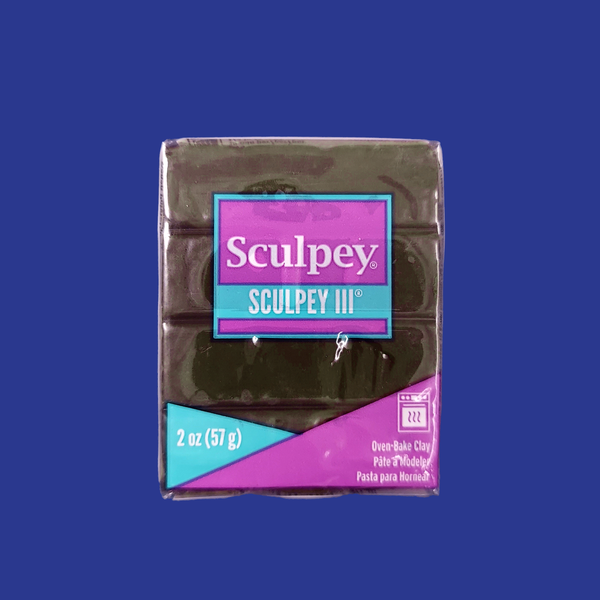 Polymer Clay Sculpey III, Suede Brown; 1 piece