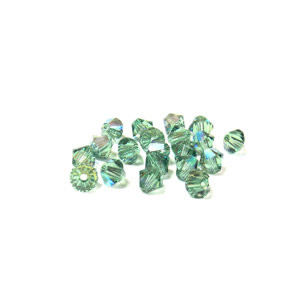 Swarovski Crystal, Bicone, 5mm - Erinite AB; 20 pcs