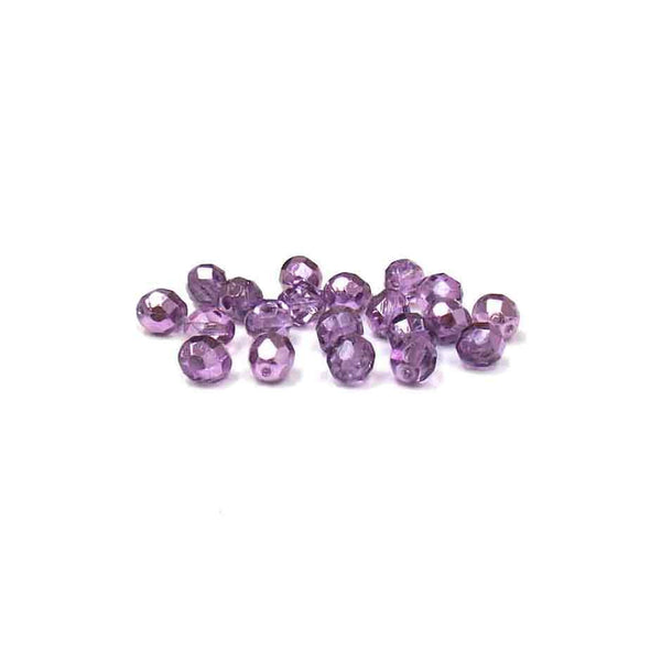Two Tone Metallic Tanzanite, Round Faceted Fire Polished; 8mm - 20 pcs