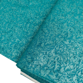 Metallic Teal - 100% Cotton Print Fabric, 44/45" Wide