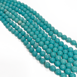 Smooth Round Natural Turquoise Beads,10mm - 1 strand