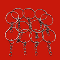 Round Key Rings, Silver, 25mm; 15 pieces
