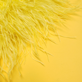 Plumas De Avestruz; Color Amarillo