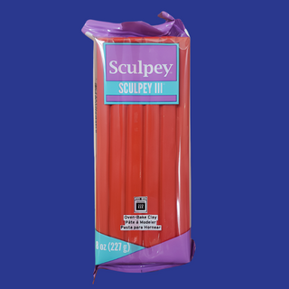 Arcilla Polimérica Sculpey III, Rojo Fuerte, 1 pieza 8OZ