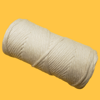 4mm Macrame Thread Natural Color/ 100% Cotton - 110 Yards