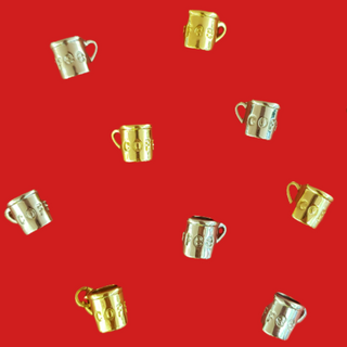 Coffee Cup Charms - Available in Gold and Silver; 1pc