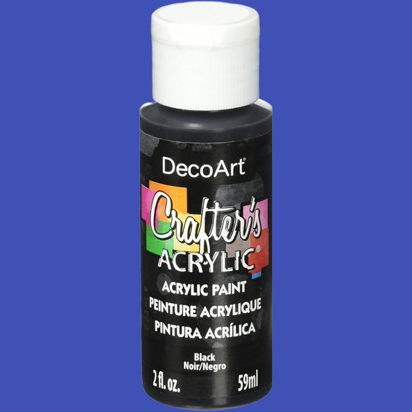 DecoArt Acrylic Paint; Black / Negro