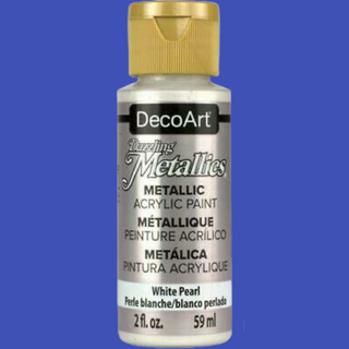 DecoArt Acrylic Paint; White Pearl