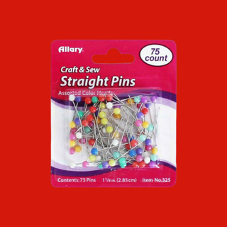 Allary Straight Pins; 75 pcs