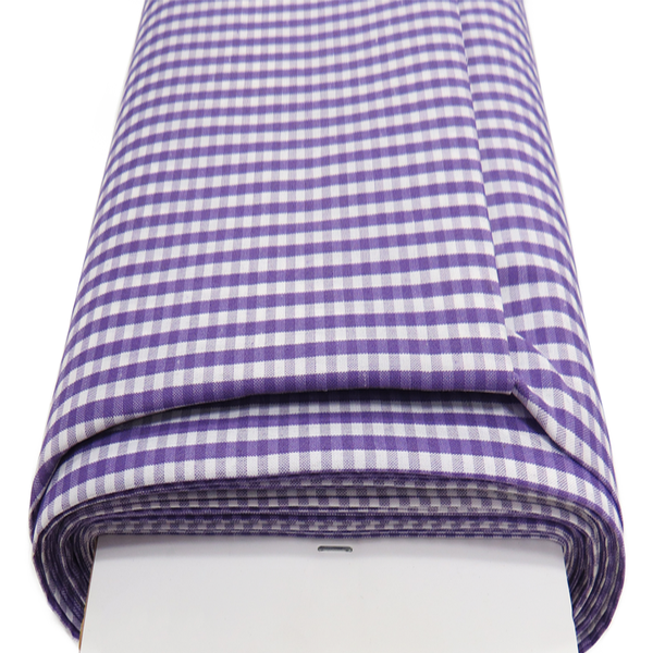Purple, 100% Polyester Gingham Check 1/8- 58" wide; 1 yard