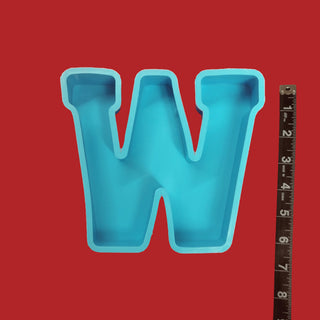 W - Large Letter Silicone Mold for Resin; Approx. 6"