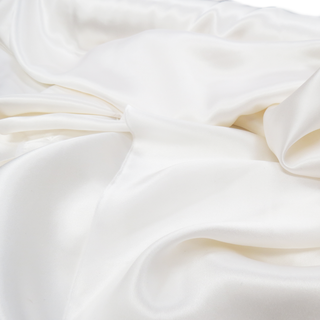 White, 100% Natural Silk Charmeuse - 56" Wide- 1 Yard