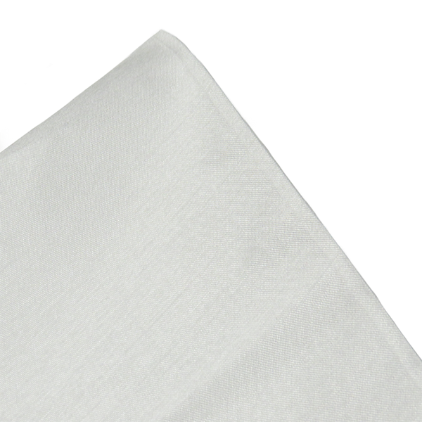 White, 100% Textured Polyester Shantung - 118" wide; 1 Yard