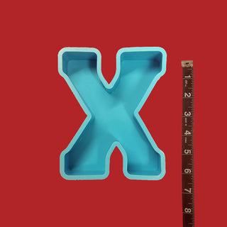 X - Large Letter Silicone Mold for Resin; Approx. 6"