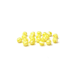 Yellow/White, Round Faceted Fire Polished; 8mm - 20 pcs