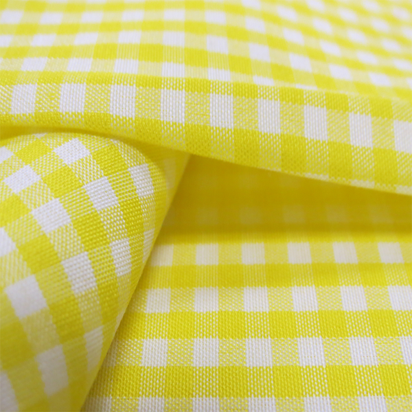 Yellow, 100% Polyester Gingham Check 1/8- 58" wide; 1 yard