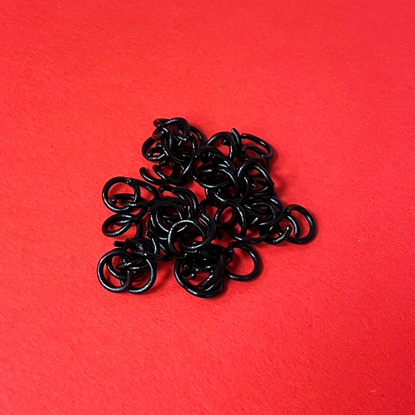 Argollas color negro/ Jump Rings 7mm; 50pcs