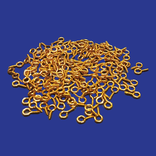 Eye Pin with Screw, Gold, 4mm; 100 pieces
