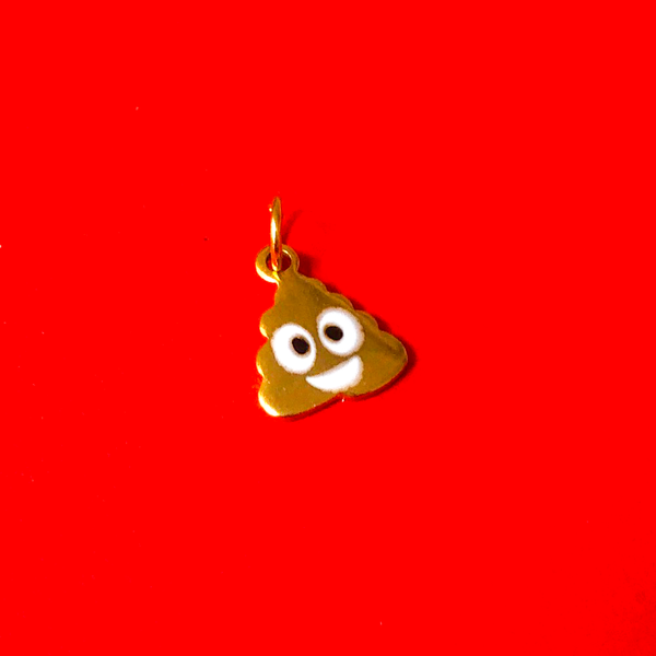 Poop Emoji Charm - Stainless Steel