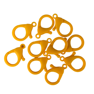 Cierre de langosta plástico- Amarillo; 10 piezas