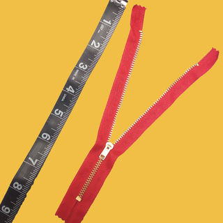 Zipper de metal de 7"- Bright Red