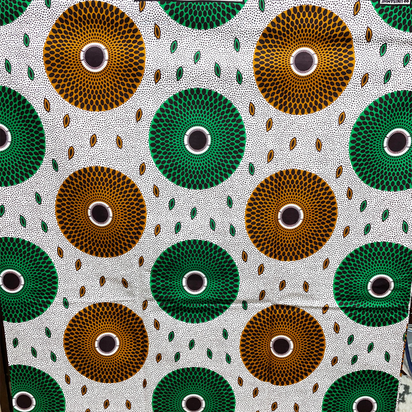 Vintage African Print Double Sided- 100% Cotton Print Fabric, 44/45" Wide