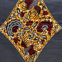 Glue African Print Double Sided- 100% Cotton Print Fabric, 44/45" Wide
