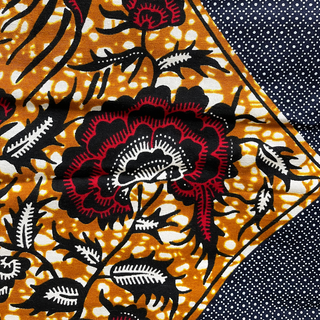 Glue African Print Double Sided- 100% Cotton Print Fabric, 44/45" Wide