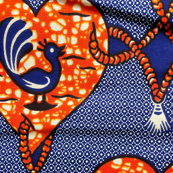 Bird- African Print Double Sided- 100% Cotton Print Fabric, 44/45" Wide