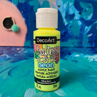 DecoArt Acrylic Paint; Yellow Neon