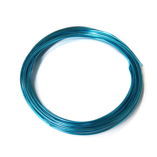 Aluminum Wire, Aqua, 2mm, 5 yard roll; 1 roll