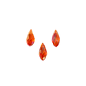Orange AB, Faceted Crystal Drop; 13 x 5mm - 1 piece