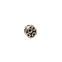 Barrel Spacer, Sterling Silver, 6x7mm; 1 piece